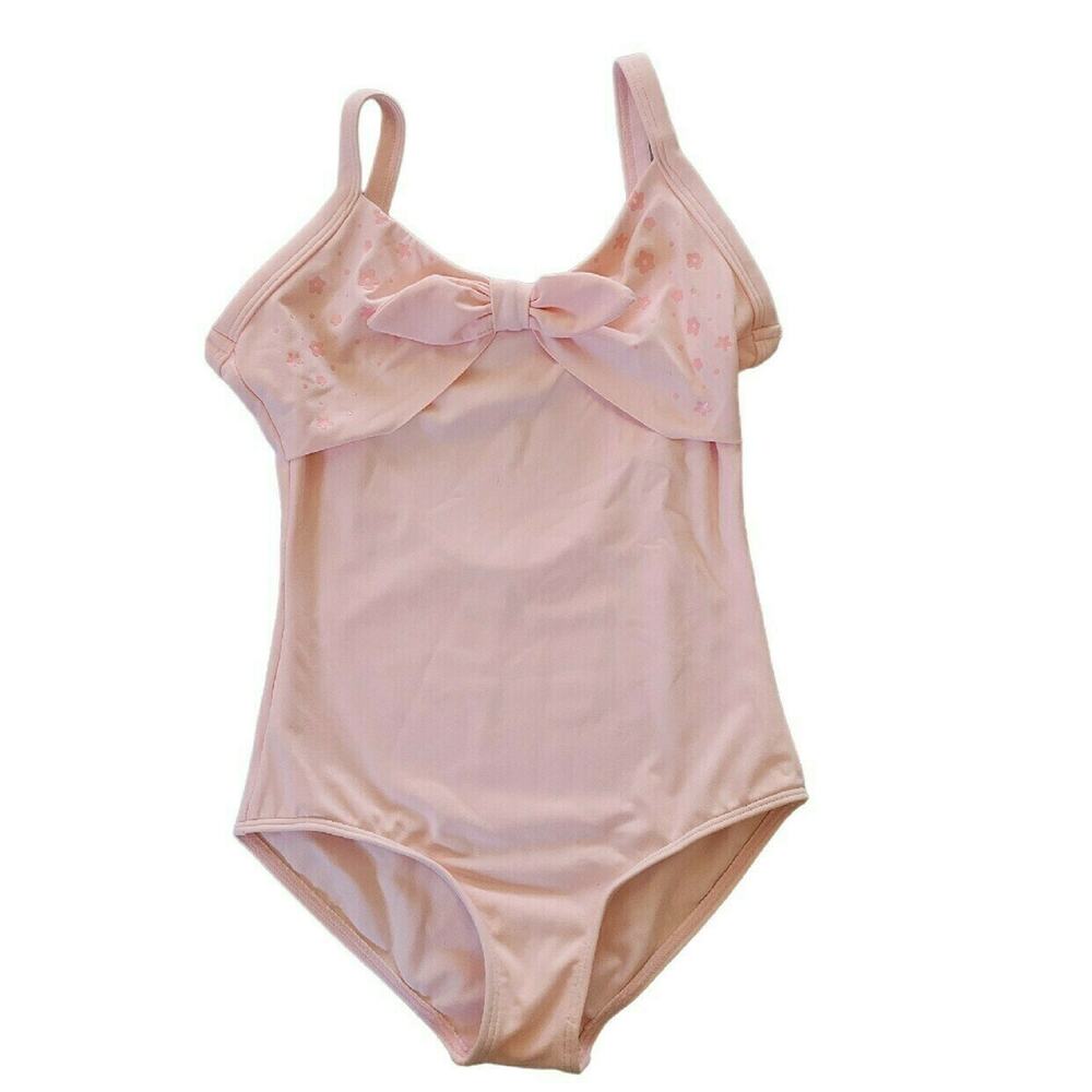 Mirella Pink Floral Bow Leorard